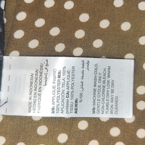 Chico's: Black with White Polka-dots Sheer  Blouse - Picture 7 of 8